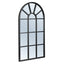 Abbey 105cm Arch Iron Indoor Outdoor Mirror Black