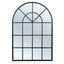 Grace 135cm Large Arch Iron Indoor Outdoor Mirror Black