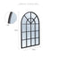 Grace 135cm Large Arch Iron Indoor Outdoor Mirror Black