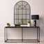 Grace 135cm Large Arch Iron Indoor Outdoor Mirror Black