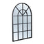 Grace 135cm Large Arch Iron Indoor Outdoor Mirror Black