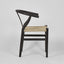 Arc Wishbone Dining Chair Black/Natural