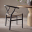 Arc Wishbone Dining Chair Black/Natural