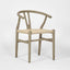 Arc Wishbone Dining Chair Grey/Natural