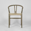Arc Wishbone Dining Chair Grey/Natural