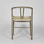 Arc Wishbone Dining Chair Grey/Natural