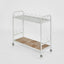 Wira Bar Cart Outdoor Iron White with tiled shelf