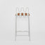 Wira Counter Stool Outdoor Terracotta/White Stripe Cushion