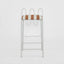Wira Counter Stool Outdoor Terracotta/White Stripe Cushion