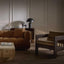 Ava Armchair Taupe & Dark Walnut