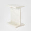 Iza I Beam Marble Side Table White