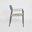 Casper Dining chair with Arms Black & Natural Weave Outdoor
