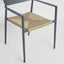Casper Dining chair with Arms Black & Natural Weave Outdoor