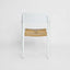 Casper Dining chair with Arms White & Natural Weave Outdoor