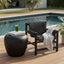 Sedona Outdoor Side Table
 Black