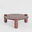 Nobo Coffee Table Large Matt Red Vein Marble/High Gloss