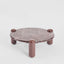 Nobo Coffee Table Large Matt Red Vein Marble/High Gloss