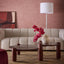 Nobo Coffee Table Large Matt Red Vein Marble/High Gloss