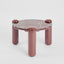 Nobo Coffee Table Small Matt Red Vein Marble/High Gloss