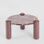 Nobo Coffee Table Small Matt Red Vein Marble/High Gloss