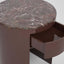 Nobo Bedside Matt Red Vein Marble/High Gloss