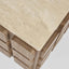 Porto Travertine & Walnut Side Table