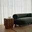 Porto Travertine & Walnut Side Table