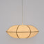 Saucer Pendant Large White/Natural with Electrical cord & fitting