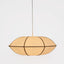 Saucer Pendant Large White/Natural with Electrical cord & fitting