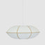 Saucer Pendant Large White/Natural with Electrical cord & fitting