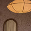 Saucer Pendant Large White/Natural with Electrical cord & fitting