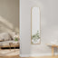 Cindy 120cm Arched Leaning Wall Mirror Black