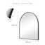 Naomi 85cm Large Arch Mirror Black