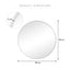 Linda 90cm Round Wall Mirror White