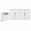 Modern White Sideboard Buffet Cabinet White Bedside Table with USB Charging Station