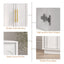Modern White Sideboard Buffet Cabinet White Bedside Table with USB Charging Station