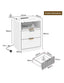 White Wardrobe and White Bedside Table with USB Charging Station Set