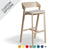 Merano Bar Stool - Upholstered Seat and Veneer Back - by TON