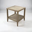 French Contemporary Side Table Weathered Oak