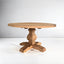 Oak Trestle Round Dining Table Natural 150cm