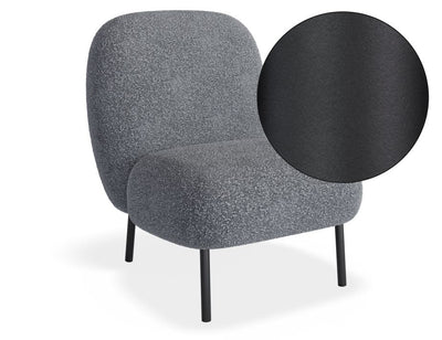 Moulon Lounge Chair - Elephant Boucle - Brushed Matt Bronze Legs