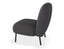 Moulon Lounge Chair - Storm Grey - Matt Black Legs