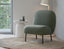 Moulon Lounge Chair - Kelp Green - Matt Black Legs