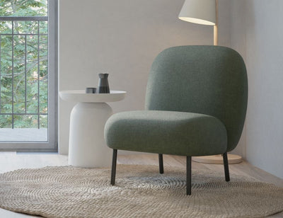 Moulon Lounge Chair - Kelp Green - Brushed Matt Bronze Legs