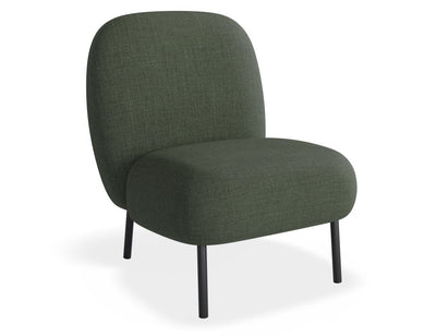 Moulon Lounge Chair - Kelp Green - Matt Black Legs