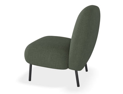 Moulon Lounge Chair - Kelp Green - Brushed Matt Bronze Legs