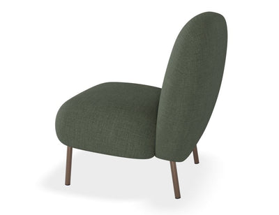 Moulon Lounge Chair - Kelp Green - Brushed Matt Bronze Legs