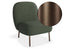 Moulon Lounge Chair - Kelp Green - Brushed Matt Bronze Legs