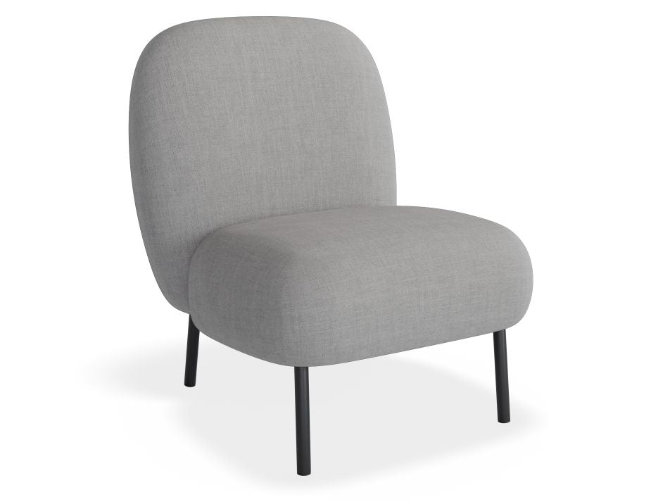 Moulon Lounge Chair - Cloud Grey - Matt Black Legs