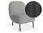 Moulon Lounge Chair - Cloud Grey - Matt Black Legs